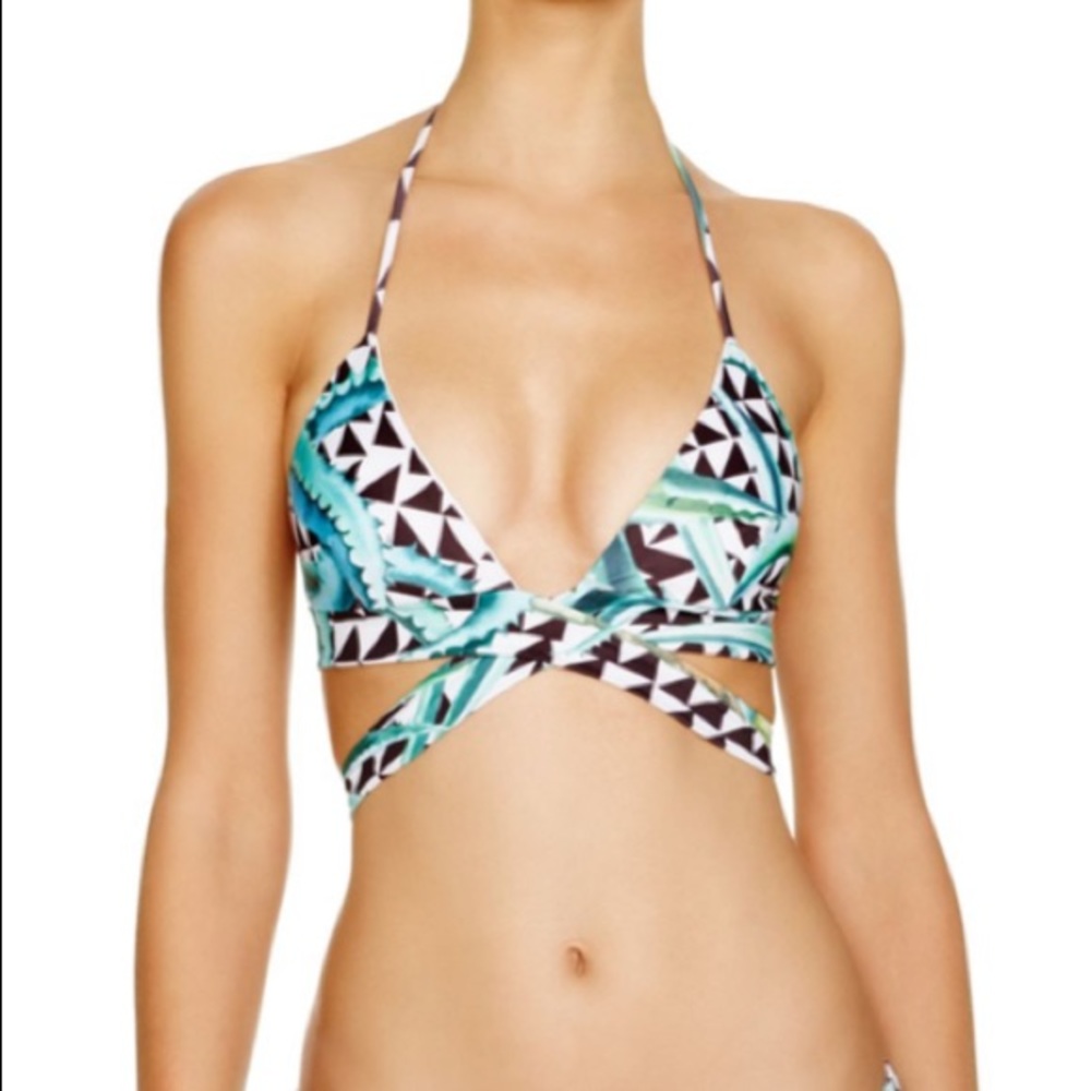 Mara Hoffman Aloha Wrap swim top